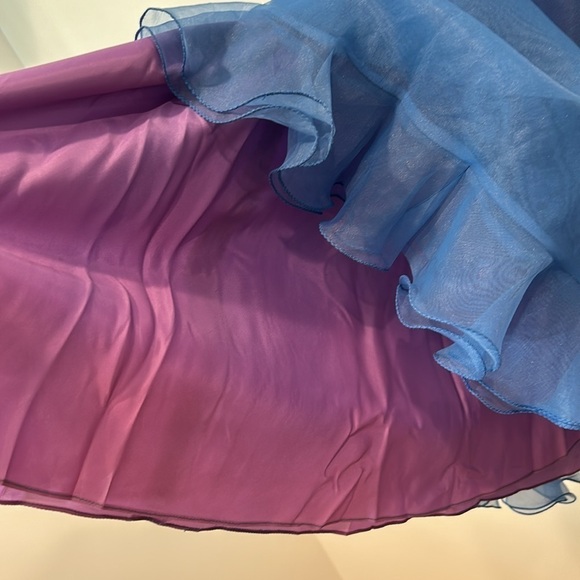 Vintage 60s ruffle faux wrap halter a line midi dress women’s size small / 4 - Picture 6 of 9